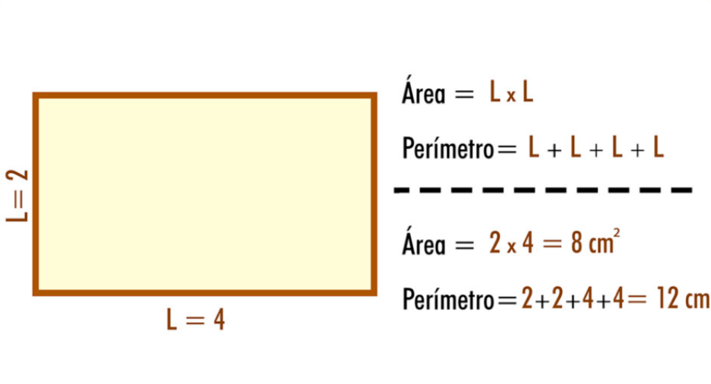 formula area del rectangulo ejemplos